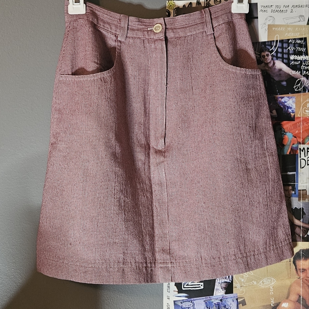Red Gingham skirt